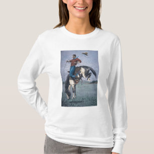 Bronco-Buster (gekleurd gravure) T-shirt