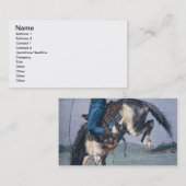 Bronco-Buster (gekleurd gravure) Visitekaartje (Voorkant / Achterkant)