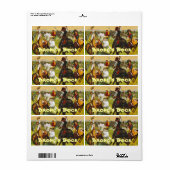 Bronco Bustin Homebrew Bottling Home Brouwlabels Etiket (Full Sheet)