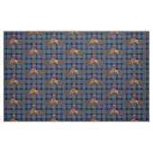 Bronco Busting Rodeo Cowboy op Blue Plaid Stof (Fat Quarter)