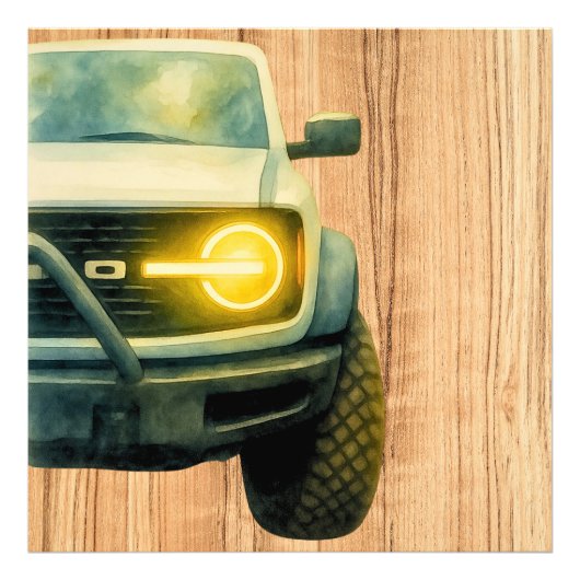 Bronco hout foto afdruk (Voorkant)