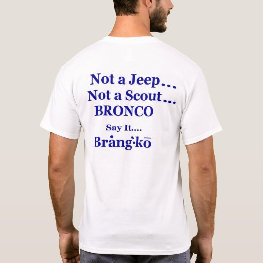 bronco II T-shirt (Achterkant)