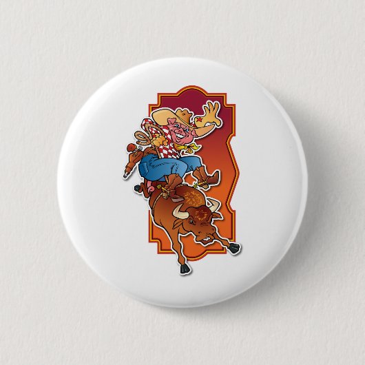 Bronco Pig Ronde Button 5,7 Cm (Voorkant)