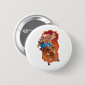 Bronco Pig Ronde Button 5,7 Cm (Voorkant /achterkant)