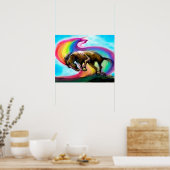 Bronco Rainbow Unicorn Poster (Keuken)