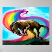Bronco Rainbow Unicorn Poster (Voorkant)