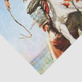 "Bronco Rider" Westerne kunst van W Herbert Dunton Tissuepapier (Detail)