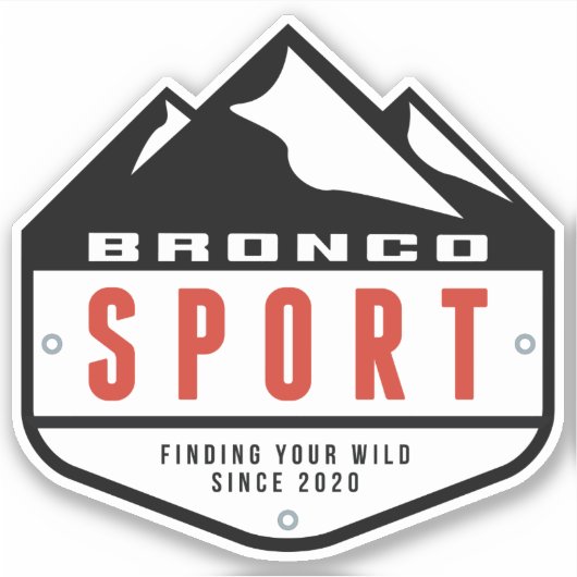 Bronco Sport forum schild logo Sticker (Voorkant)