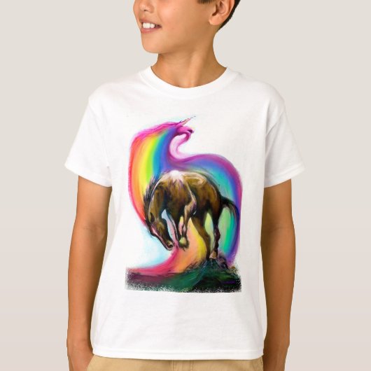 Bronco Unicorn Rainbow T-shirt (Voorkant)