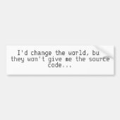 broncode bumpersticker (Voorkant)