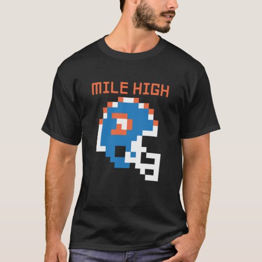 Broncos - Mile High 8 Bit T-shirt (Voorkant)