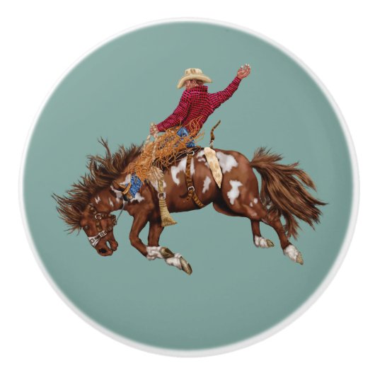  broncostrijder keramische knop (Voorkant)