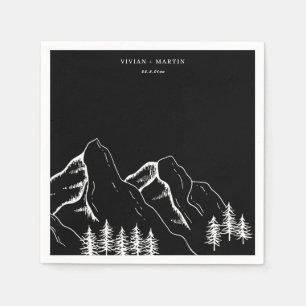 Brondenbomen in de buitenlucht servet