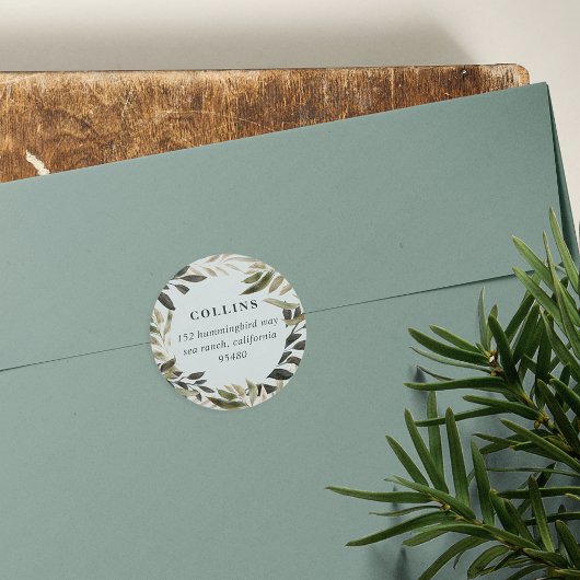 Broned Branches Return-adres Ronde Sticker