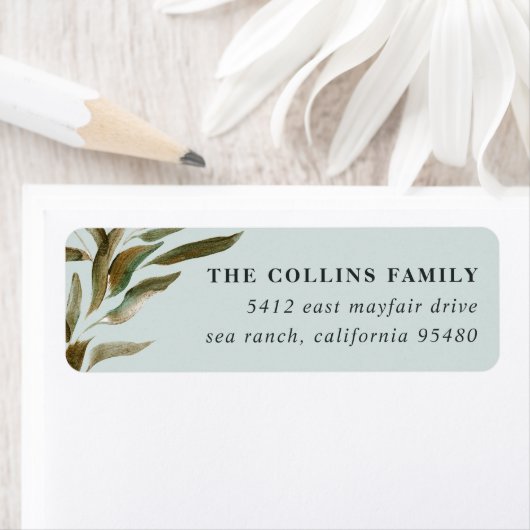 Broned Branches Return-adreslabel Etiket (Insitu)