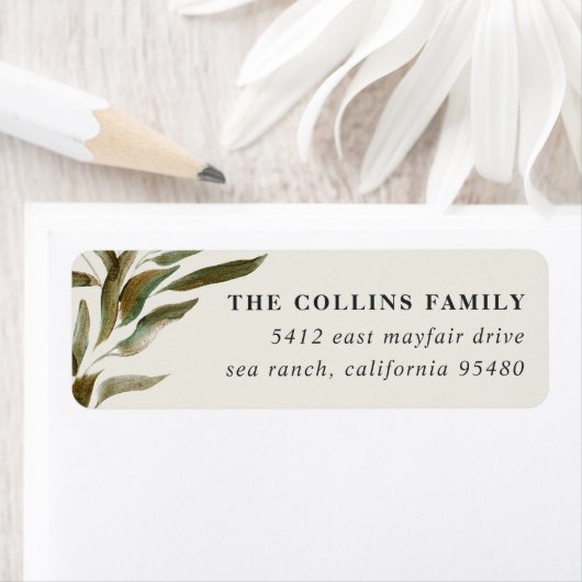 Broned Branches Return-adreslabel Etiket (Insitu)