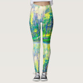 brongeel groen leggings (Voorkant)