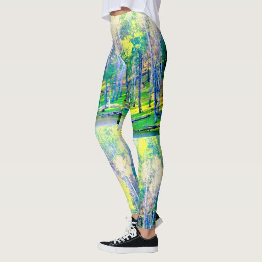 brongeel groen leggings (Links)