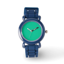 brongroene vaste kleur horloge