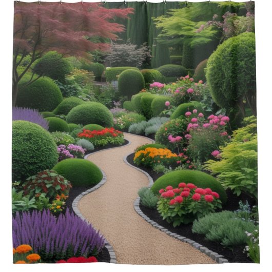 bronlandschap douchegordijn (Voorkant)