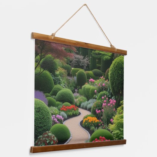 bronlandschap hangend wandkleed (Gebogen)