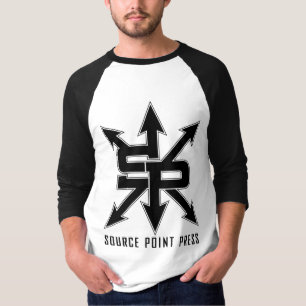 Bronpunt Druk zwart Logo Raglan T-shirt