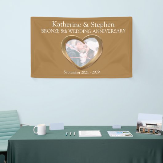 Brons 8e trouwdag hart foto banner (Beurs)
