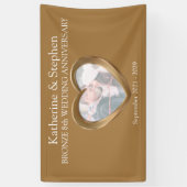 Brons 8e trouwdag hart foto banner (Verticaal)