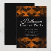 Brons Antiek Zwart Vleermuizen Halloween Diner Par Kaart (Voorkant / Achterkant)