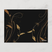 Brons Art Deco Peacock en Bloemen Tafelnummer (Achterkant)