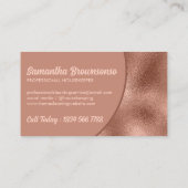 Brons Beige Bold Eenvoudig Elegant Visitekaartje (Achterkant)