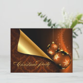 Brons Black Gold Elegant Embellish Kerstmis Kaart (Staand voorkant)