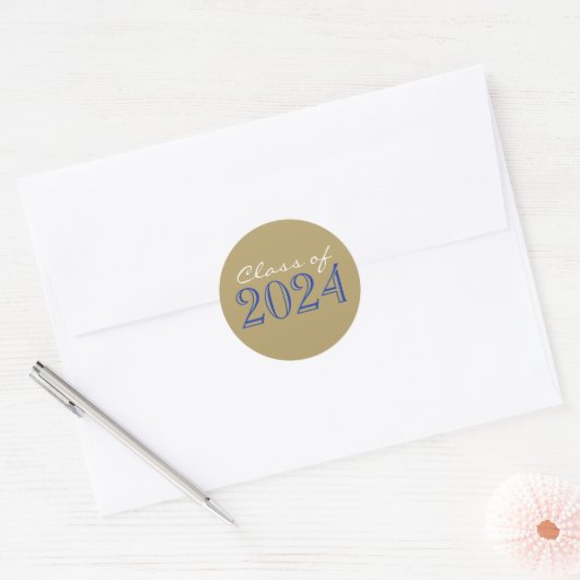 Brons & Blauw Afstuderen Envelop Seal Stickers (Envelop)