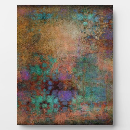 Brons, Blauwgroen, Paars Abstract Fotoplaat (Voorkant)