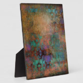 Brons, Blauwgroen, Paars Abstract Fotoplaat (Zijkant)