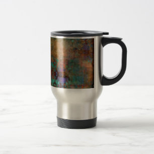 Brons, Blauwgroen, Paars Abstract Reisbeker