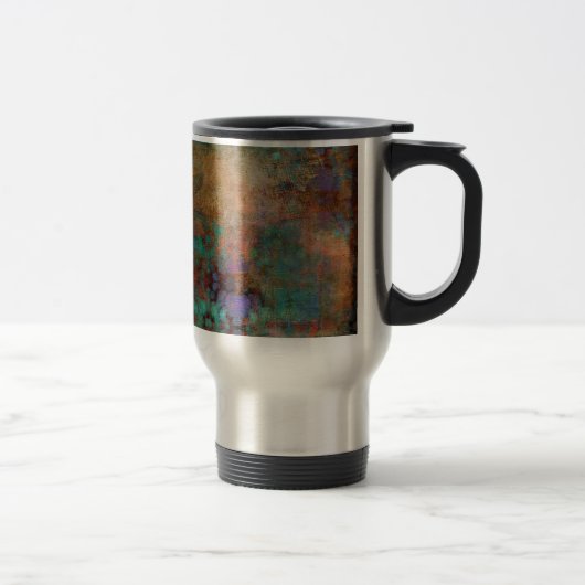 Brons, Blauwgroen, Paars Abstract Reisbeker (Rechts)