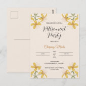 Brons bloemenpensioen Invitational Briefkaart (Voorkant / Achterkant)