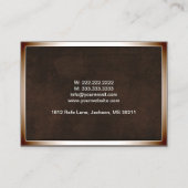 Brons Border Chauffeur Chubby Visitekaartje (Achterkant)