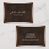 Brons Border Chauffeur Chubby Visitekaartje (Voorkant / Achterkant)