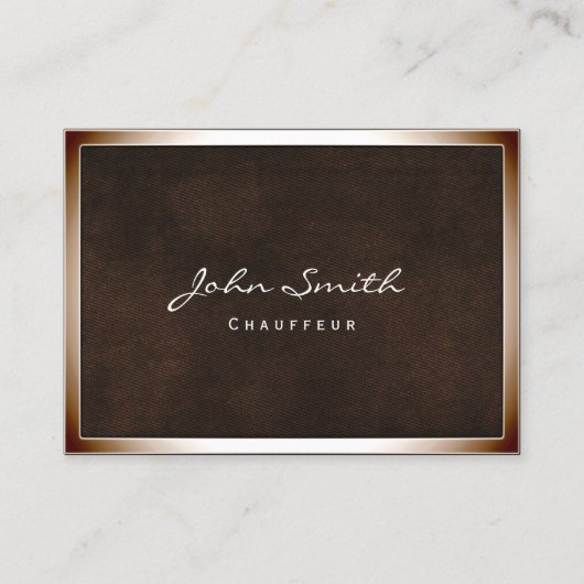 Brons Border Chauffeur Chubby Visitekaartje (Voorkant)