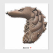 Brons Borzoi Head op maat gesneden vinyl Sticker (Vel)