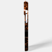 Brons bruin faux glitter fonkelt Monogram Case-Mate iPhone Case (Achterkant / Links)