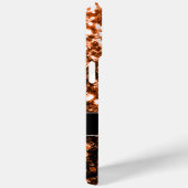 Brons bruin faux glitter fonkelt Monogram Case-Mate iPhone Case (Achterkant / Rechts)