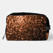 Brons bruin faux glitter fonkelt zwart Monogram Toilettasje (Achterkant)