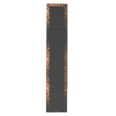 Brons bruin koper faux glitters fonkelt zwart medium tafelloper (Voorkant)