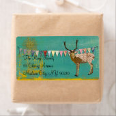 Brons Buck Sunshine Blauwgroen Label (Insitu)