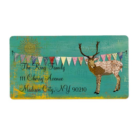 Brons Buck Sunshine Blauwgroen Label (Voorkant)
