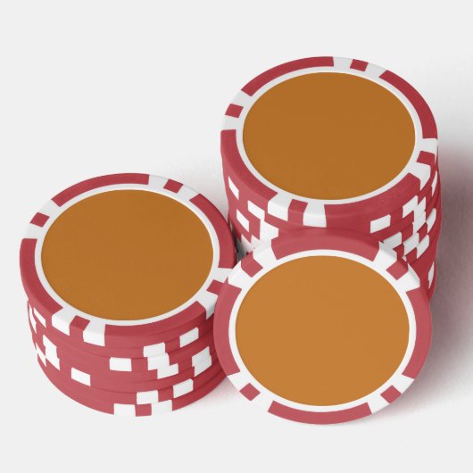 Brons (effen kleur) poker chips (Opstapeling)