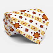 Brons en Gele Snelheidssterren Stropdas (Opgerold)